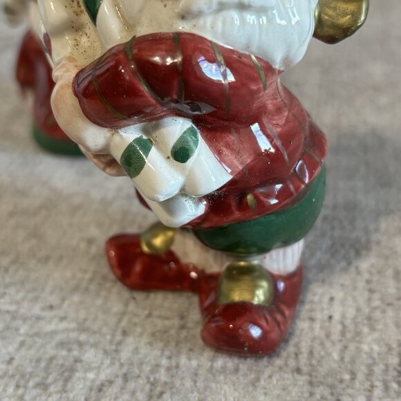 Vtg 1990 Fitz & Floyd Salt & Pepper Shakers Christmas Elves w/ Candy Canes - Picture 4 of 7